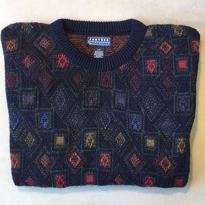 Jantzen Vintage Navy Blue Crew Neck Sweater